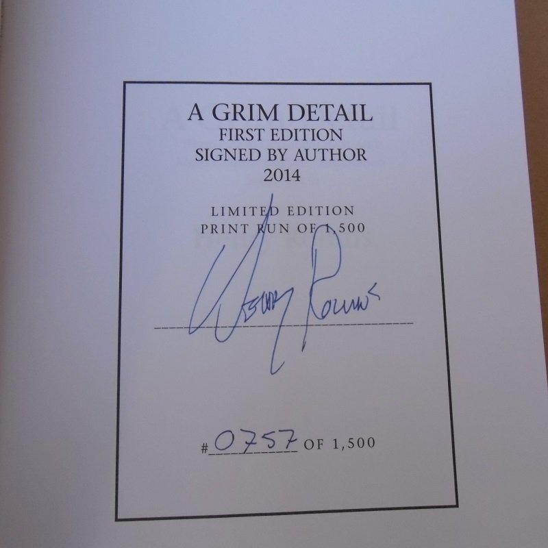 Henry Rollins - A Grim Detail - outlets signed book